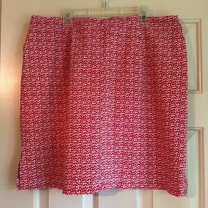 Tribal Red & White print skort